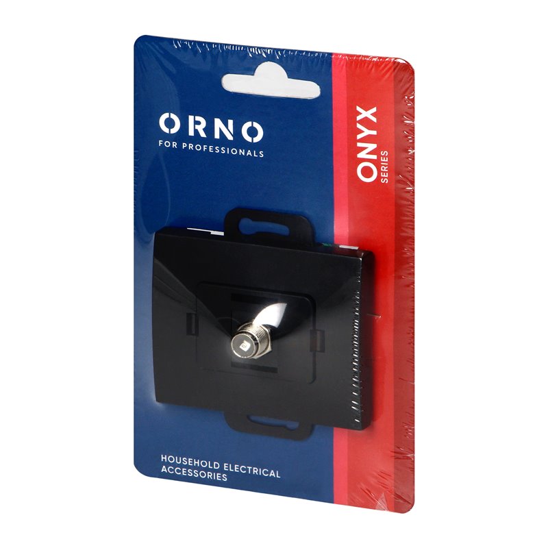 GNIAZDO POJEDYNCZE TYP F ONYX, TV/F-F/O1, CZARNY ORNO GNIAZDO POJEDYNCZE TYP F ONYX, TV/F-F/O1, CZARNY ORNO