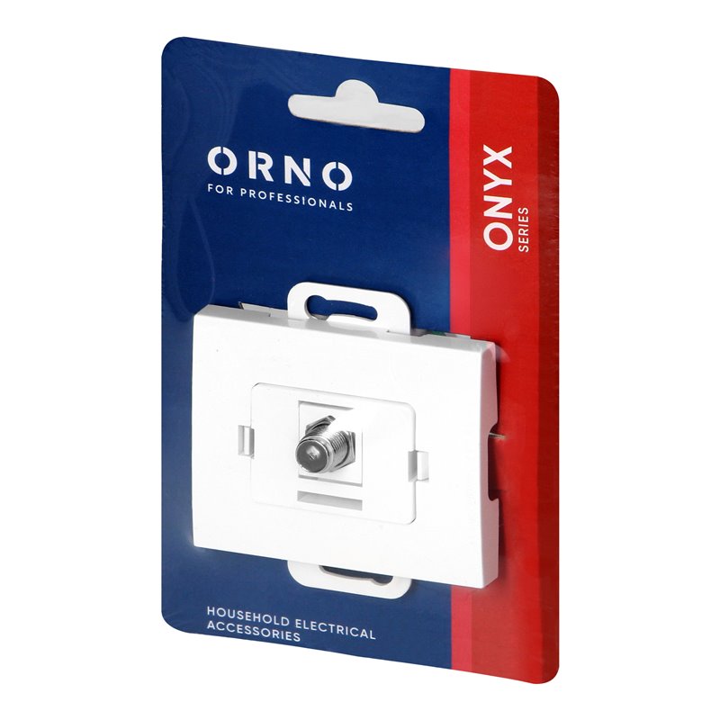 GNIAZDO POJEDYNCZE TYP F ONYX, TV/F-F/O1, BIAŁY ORNO GNIAZDO POJEDYNCZE TYP F ONYX, TV/F-F/O1, BIAŁY ORNO