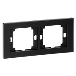 RAMKA PODWÓJNA ONYX, RA-2O, CZARNY ORNO RAMKA PODWÓJNA ONYX, RA-2O, CZARNY ORNO