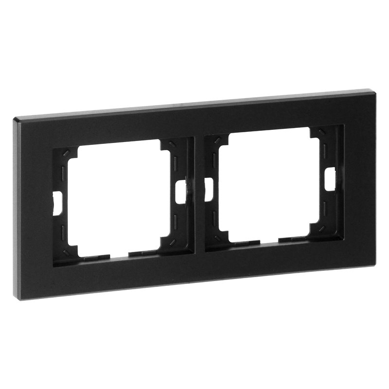 RAMKA PODWÓJNA ONYX, RA-2O, CZARNY ORNO RAMKA PODWÓJNA ONYX, RA-2O, CZARNY ORNO