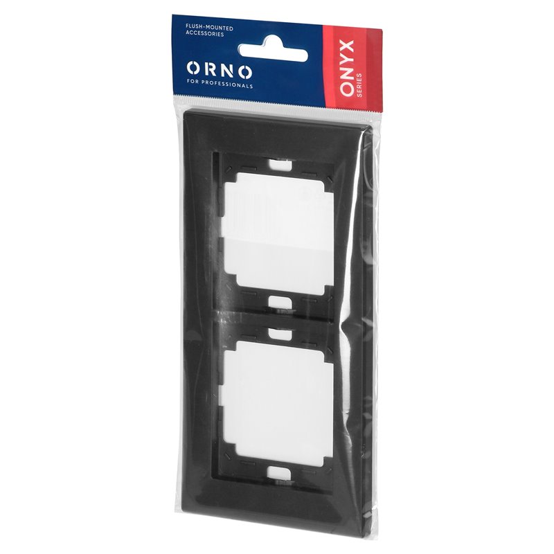 RAMKA PODWÓJNA ONYX, RA-2O, CZARNY ORNO RAMKA PODWÓJNA ONYX, RA-2O, CZARNY ORNO
