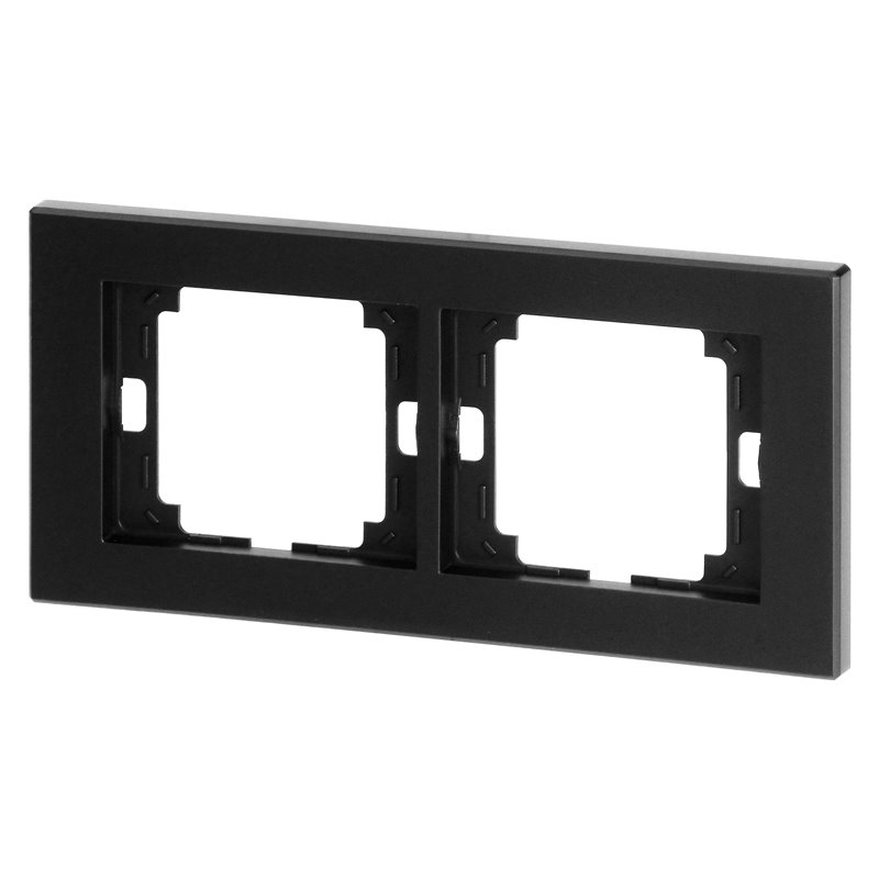 RAMKA PODWÓJNA ONYX, RA-2O, CZARNY ORNO RAMKA PODWÓJNA ONYX, RA-2O, CZARNY ORNO