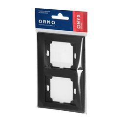 RAMKA PODWÓJNA PIONOWA ONYX, RA-2OP, CZARNY ORNO RAMKA PODWÓJNA PIONOWA ONYX, RA-2OP, CZARNY ORNO