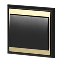 ŁĄCZNIK P/T JEDNOBIEGUNOWY LUNA, 10A, 250V, WP-1L, CZARNY/ZŁOTY ORNO ŁĄCZNIK P/T JEDNOBIEGUNOWY LUNA, 10A, 250V, WP-1L, CZARNY/ZŁOTY ORNO
