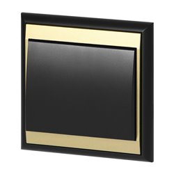 ŁĄCZNIK P/T JEDNOBIEGUNOWY LUNA, 10A, 250V, WP-1L, CZARNY/ZŁOTY ORNO ŁĄCZNIK P/T JEDNOBIEGUNOWY LUNA, 10A, 250V, WP-1L, CZARNY/ZŁOTY ORNO
