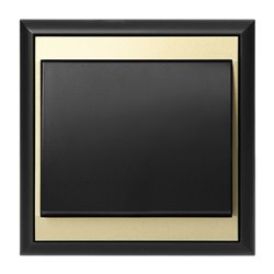 ŁĄCZNIK P/T JEDNOBIEGUNOWY LUNA, 10A, 250V, WP-1L, CZARNY/ZŁOTY ORNO ŁĄCZNIK P/T JEDNOBIEGUNOWY LUNA, 10A, 250V, WP-1L, CZARNY/ZŁOTY ORNO