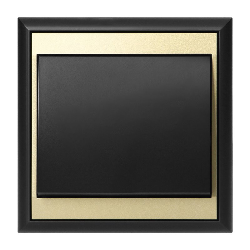 ŁĄCZNIK P/T JEDNOBIEGUNOWY LUNA, 10A, 250V, WP-1L, CZARNY/ZŁOTY ORNO ŁĄCZNIK P/T JEDNOBIEGUNOWY LUNA, 10A, 250V, WP-1L, CZARNY/ZŁOTY ORNO