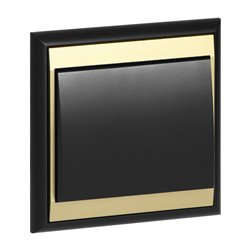 ŁĄCZNIK P/T JEDNOBIEGUNOWY LUNA, 10A, 250V, WP-1L, CZARNY/ZŁOTY ORNO ŁĄCZNIK P/T JEDNOBIEGUNOWY LUNA, 10A, 250V, WP-1L, CZARNY/ZŁOTY ORNO