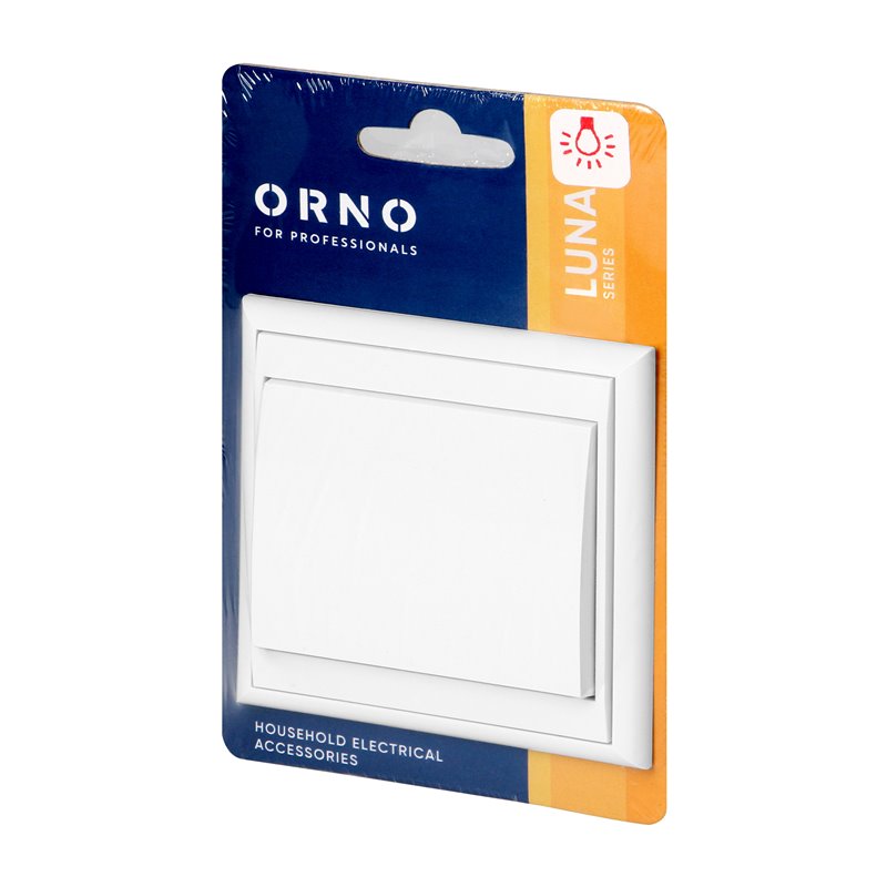 ŁĄCZNIK JEDNOBIEGUNOWY P/T Z PODŚWIELENIEM LUNA, 10A, 250V, WP-1L/S, BIAŁY ORNO ŁĄCZNIK JEDNOBIEGUNOWY P/T Z PODŚWIELENIEM LUNA, 10A, 250V, WP-1L/S, BIAŁY ORNO