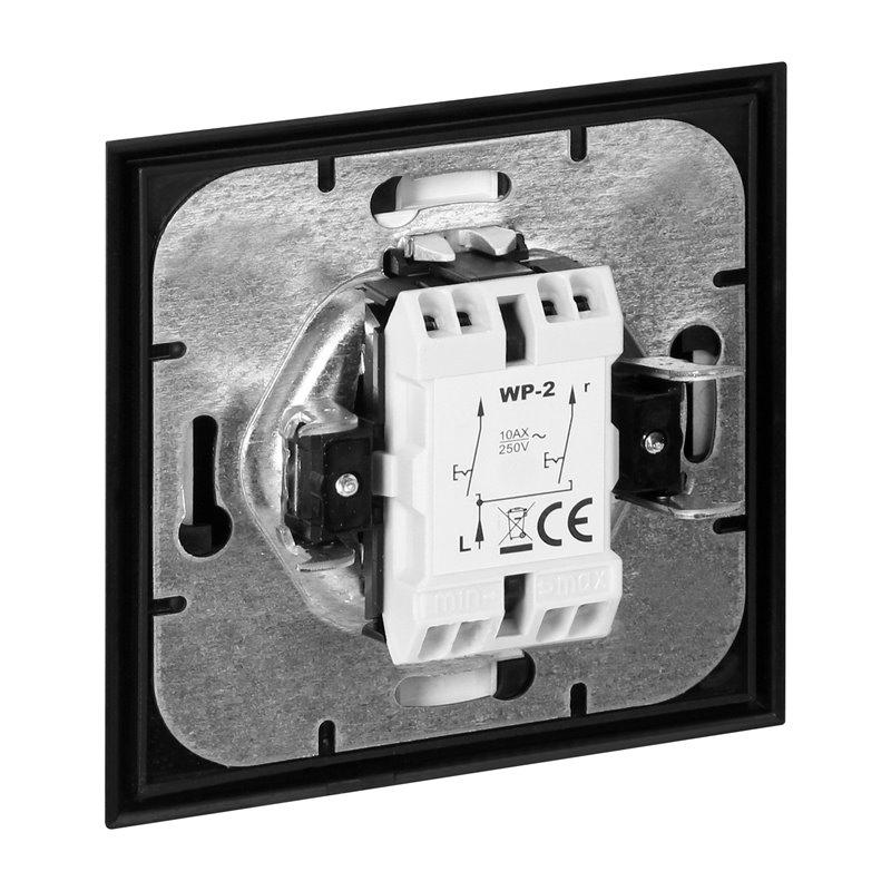 ŁĄCZNIK P/T ŚWIECZNIKOWY LUNA, 10A, 250V, WP-2L, CZARNY ORNO ŁĄCZNIK P/T ŚWIECZNIKOWY LUNA, 10A, 250V, WP-2L, CZARNY ORNO