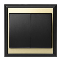 ŁĄCZNIK P/T ŚWIECZNIKOWY LUNA, 10A, 250V, WP-2L, CZARNY/ZŁOTY ORNO ŁĄCZNIK P/T ŚWIECZNIKOWY LUNA, 10A, 250V, WP-2L, CZARNY/ZŁOTY ORNO