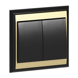ŁĄCZNIK P/T ŚWIECZNIKOWY LUNA, 10A, 250V, WP-2L, CZARNY/ZŁOTY ORNO ŁĄCZNIK P/T ŚWIECZNIKOWY LUNA, 10A, 250V, WP-2L, CZARNY/ZŁOTY ORNO