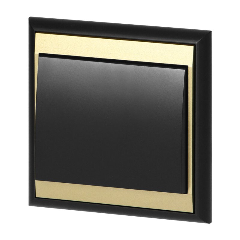 ŁĄCZNIK P/T SCHODOWY LUNA, 10A, 250V, WP-5L, CZARNY/ZŁOTY ORNO