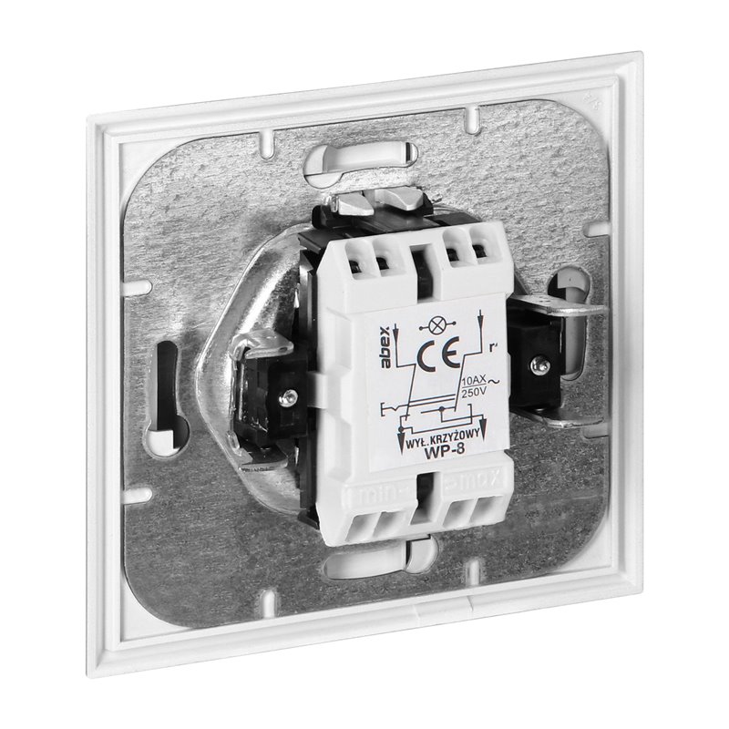 ŁĄCZNIK KRZYŻOWY P/T LUNA, 10A, 250V, WP-8L, BIAŁY ORNO ŁĄCZNIK KRZYŻOWY P/T LUNA, 10A, 250V, WP-8L, BIAŁY ORNO