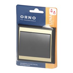 PRZYCISK DZWONEK P/T LUNA, 10A, 250V, WP-6/7L, CZARNY/ZŁOTY ORNO PRZYCISK DZWONEK P/T LUNA, 10A, 250V, WP-6/7L, CZARNY/ZŁOTY ORNO