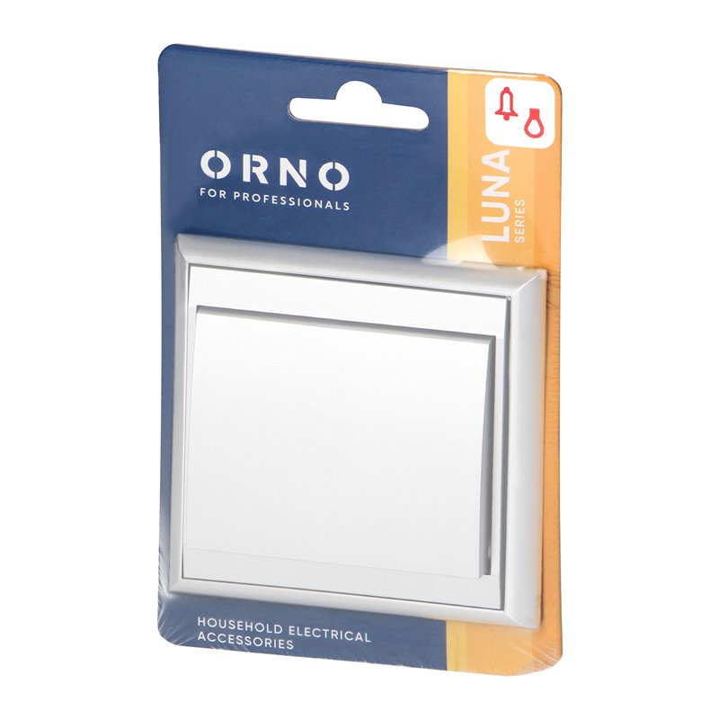PRZYCISK DZWONEK P/T LUNA, 10A, 250V, WP-6/7L, BIAŁY ORNO PRZYCISK DZWONEK P/T LUNA, 10A, 250V, WP-6/7L, BIAŁY ORNO