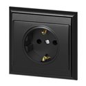 GNIAZDO POJEDYNCZE P/T 2P+Z, SCHUKO LUNA, 16A, 250V, PT-17L, CZARNY ORNO GNIAZDO POJEDYNCZE P/T 2P+Z, SCHUKO LUNA, 16A, 250V, PT-17L, CZARNY ORNO
