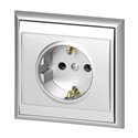 GNIAZDO POJEDYNCZE P/T 2P+Z, SCHUKO LUNA, 16A, 250V, PT-17L, SREBRNY ORNO GNIAZDO POJEDYNCZE P/T 2P+Z, SCHUKO LUNA, 16A, 250V, PT-17L, SREBRNY ORNO