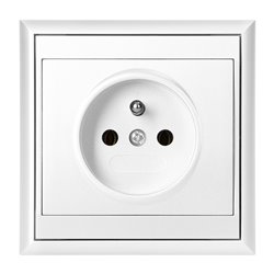 GNIAZDO POJEDYNCZE P/T 2P+Z LUNA, 16A, 250V, PT-16L, BIAŁY ORNO GNIAZDO POJEDYNCZE P/T 2P+Z LUNA, 16A, 250V, PT-16L, BIAŁY ORNO