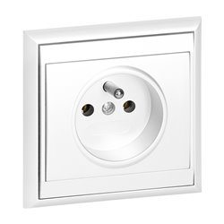 GNIAZDO POJEDYNCZE P/T 2P+Z LUNA, 16A, 250V, PT-16L, BIAŁY ORNO GNIAZDO POJEDYNCZE P/T 2P+Z LUNA, 16A, 250V, PT-16L, BIAŁY ORNO