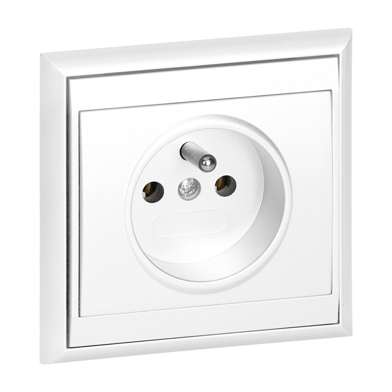GNIAZDO POJEDYNCZE P/T 2P+Z LUNA, 16A, 250V, PT-16L, BIAŁY ORNO GNIAZDO POJEDYNCZE P/T 2P+Z LUNA, 16A, 250V, PT-16L, BIAŁY ORNO