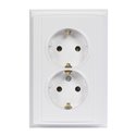 GNIAZDO PODWÓJNE P/T 2X2P+Z, SCHUKO LUNA, 16A, 250V, PT-7L, BIAŁY ORNO GNIAZDO PODWÓJNE P/T 2X2P+Z, SCHUKO LUNA, 16A, 250V, PT-7L, BIAŁY ORNO