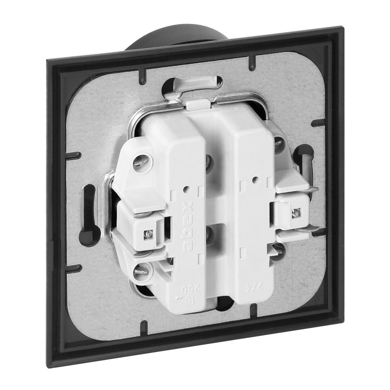 GNIAZDO PODWÓJNE P/T 2X2P+Z LUNA, 16A, 250V, PT-6LR, CZARNY ORNO GNIAZDO PODWÓJNE P/T 2X2P+Z LUNA, 16A, 250V, PT-6LR, CZARNY ORNO
