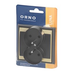 GNIAZDO PODWÓJNE P/T 2X2P+Z LUNA, 16A, 250V, PT-6LR, CZARNY/ZŁOTY ORNO GNIAZDO PODWÓJNE P/T 2X2P+Z LUNA, 16A, 250V, PT-6LR, CZARNY/ZŁOTY ORNO