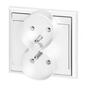 GNIAZDO PODWÓJNE P/T 2X2P+Z LUNA, 16A, 250V, PT-6LR, BIAŁY ORNO GNIAZDO PODWÓJNE P/T 2X2P+Z LUNA, 16A, 250V, PT-6LR, BIAŁY ORNO