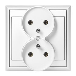 GNIAZDO PODWÓJNE P/T 2X2P+Z LUNA, 16A, 250V, PT-6LR, BIAŁY ORNO GNIAZDO PODWÓJNE P/T 2X2P+Z LUNA, 16A, 250V, PT-6LR, BIAŁY ORNO