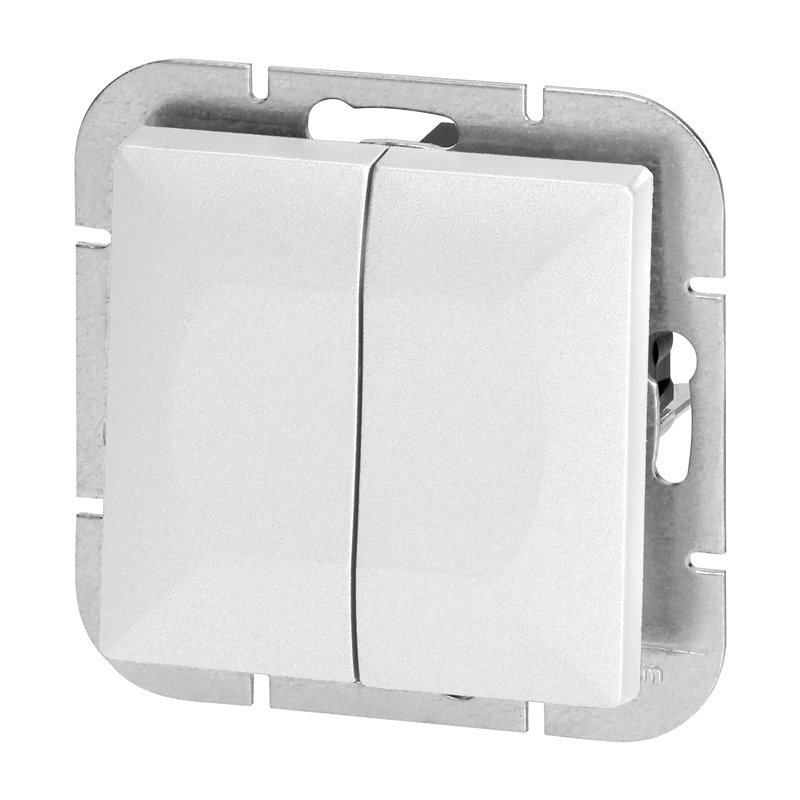 ŁĄCZNIK ŚWIECZNIKOWY P/T Z PODŚWIELENIEM PEARL, 10A, 250V, WP-2P/S, BIAŁY ORNO