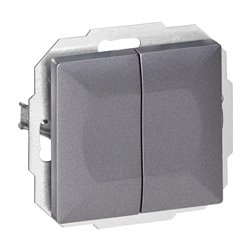 ŁĄCZNIK P/T SCHODOWY PODWÓJNY PEARL, 10A, 250V, WP-2/5P, ANTRACYT ORNO ŁĄCZNIK P/T SCHODOWY PODWÓJNY PEARL, 10A, 250V, WP-2/5P, ANTRACYT ORNO
