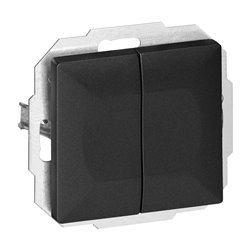 ŁĄCZNIK P/T SCHODOWY PODWÓJNY PEARL, 10A, 250V, WP-2/5P, CZARNY ORNO ŁĄCZNIK P/T SCHODOWY PODWÓJNY PEARL, 10A, 250V, WP-2/5P, CZARNY ORNO