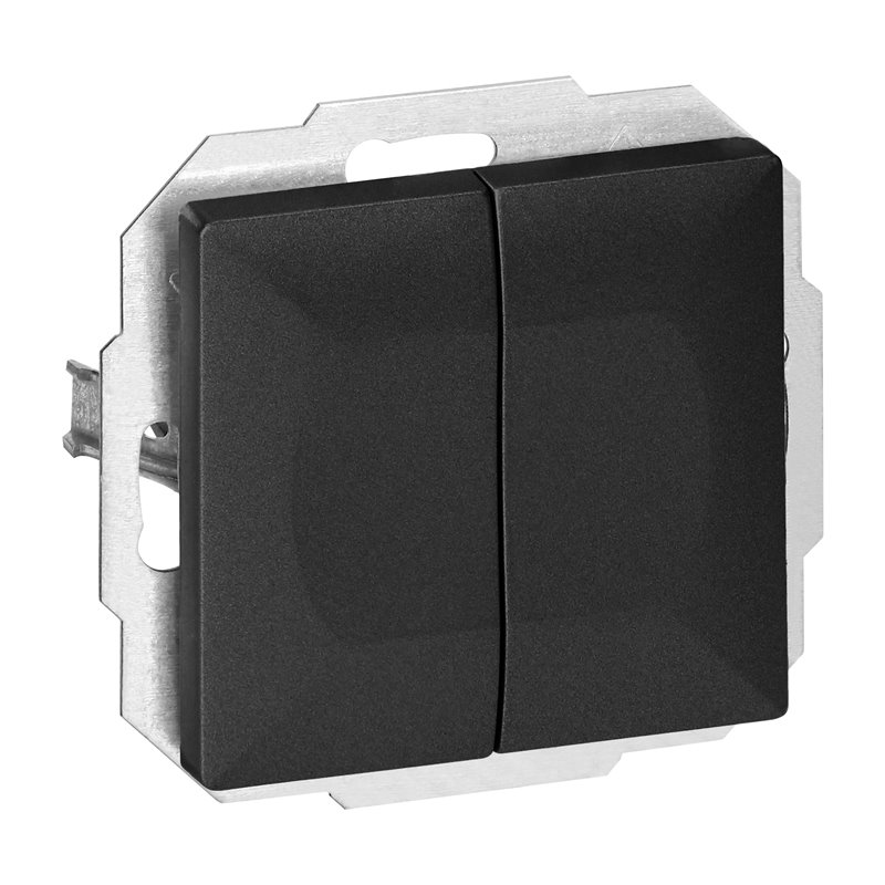 ŁĄCZNIK P/T SCHODOWY PODWÓJNY PEARL, 10A, 250V, WP-2/5P, CZARNY ORNO ŁĄCZNIK P/T SCHODOWY PODWÓJNY PEARL, 10A, 250V, WP-2/5P, CZARNY ORNO