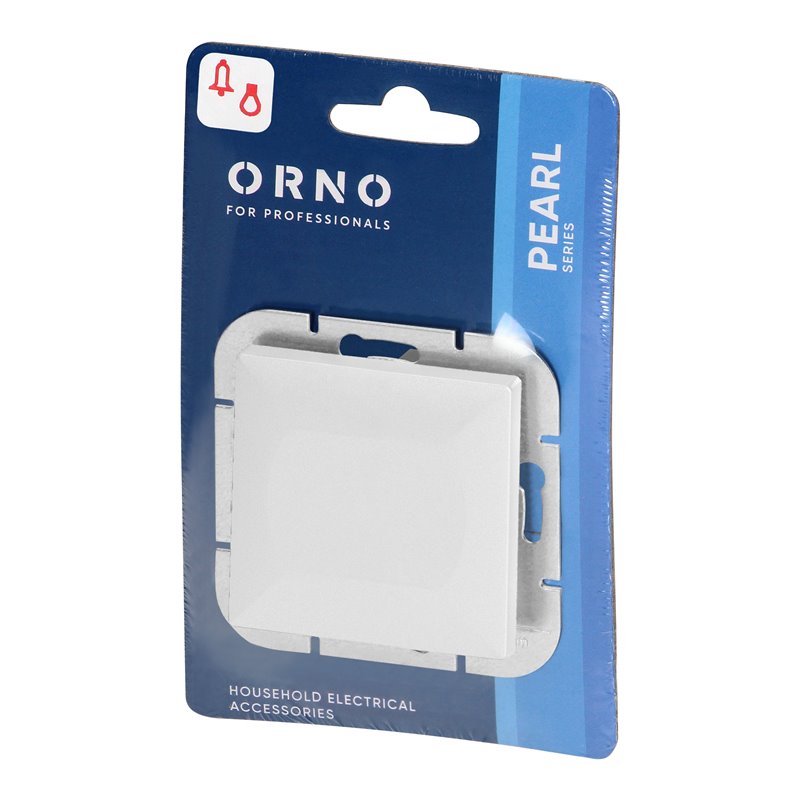 PRZYCISK DZWONEK P/T PEARL, 10A, 250V, WP-6/7P, BIAŁY ORNO PRZYCISK DZWONEK P/T PEARL, 10A, 250V, WP-6/7P, BIAŁY ORNO