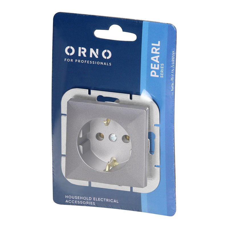 GNIAZDO POJEDYNCZE P/T 2P+Z SCHUKO PEARL, 16A, 250V, PT-17P, ANTRACYT ORNO GNIAZDO POJEDYNCZE P/T 2P+Z SCHUKO PEARL, 16A, 250V, PT-17P, ANTRACYT ORNO