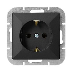 GNIAZDO POJEDYNCZE P/T 2P+Z SCHUKO PEARL, 16A, 250V, PT-17P, CZARNY ORNO GNIAZDO POJEDYNCZE P/T 2P+Z SCHUKO PEARL, 16A, 250V, PT-17P, CZARNY ORNO