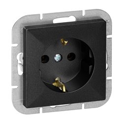 GNIAZDO POJEDYNCZE P/T 2P+Z SCHUKO PEARL, 16A, 250V, PT-17P, CZARNY ORNO GNIAZDO POJEDYNCZE P/T 2P+Z SCHUKO PEARL, 16A, 250V, PT-17P, CZARNY ORNO
