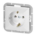 GNIAZDO POJEDYNCZE P/T 2P+Z SCHUKO PEARL, 16A, 250V, PT-17P, BIAŁY ORNO