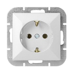 GNIAZDO POJEDYNCZE P/T 2P+Z SCHUKO PEARL, 16A, 250V, PT-17P, BIAŁY ORNO GNIAZDO POJEDYNCZE P/T 2P+Z SCHUKO PEARL, 16A, 250V, PT-17P, BIAŁY ORNO