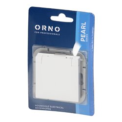 GNIAZDO POJEDYNCZE P/T 2P+Z SCHUKO BRYZGOSZCZELNE Z KLAPKĄ PEARL, 16A, 250V, PT-17PH, BIAŁY ORNO GNIAZDO POJEDYNCZE P/T 2P+Z SCHUKO BRYZGOSZCZELNE Z KLAPKĄ PEARL, 16A, 250V, PT-17PH, BIAŁY ORNO