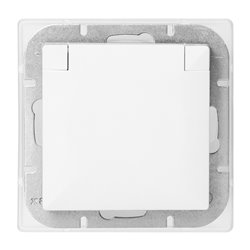 GNIAZDO POJEDYNCZE P/T 2P+Z SCHUKO BRYZGOSZCZELNE Z KLAPKĄ PEARL, 16A, 250V, PT-17PH, BIAŁY ORNO GNIAZDO POJEDYNCZE P/T 2P+Z SCHUKO BRYZGOSZCZELNE Z KLAPKĄ PEARL, 16A, 250V, PT-17PH, BIAŁY ORNO