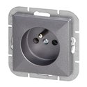 GNIAZDO POJEDYNCZE P/T 2P+Z PEARL, 16A, 250V, PT-16P, ANTRACYT ORNO