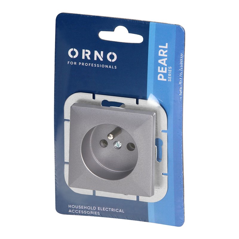 GNIAZDO POJEDYNCZE P/T 2P+Z PEARL, 16A, 250V, PT-16P, ANTRACYT ORNO GNIAZDO POJEDYNCZE P/T 2P+Z PEARL, 16A, 250V, PT-16P, ANTRACYT ORNO