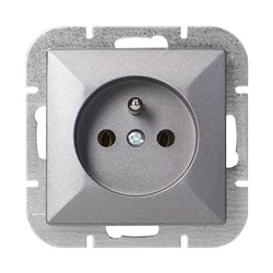 GNIAZDO POJEDYNCZE P/T 2P+Z PEARL, 16A, 250V, PT-16P, ANTRACYT ORNO GNIAZDO POJEDYNCZE P/T 2P+Z PEARL, 16A, 250V, PT-16P, ANTRACYT ORNO