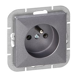 GNIAZDO POJEDYNCZE P/T 2P+Z PEARL, 16A, 250V, PT-16P, ANTRACYT ORNO GNIAZDO POJEDYNCZE P/T 2P+Z PEARL, 16A, 250V, PT-16P, ANTRACYT ORNO