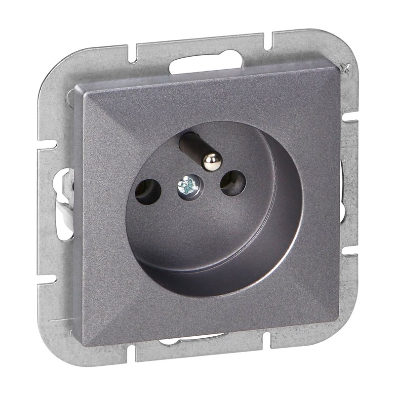 GNIAZDO POJEDYNCZE P/T 2P+Z PEARL, 16A, 250V, PT-16P, ANTRACYT ORNO GNIAZDO POJEDYNCZE P/T 2P+Z PEARL, 16A, 250V, PT-16P, ANTRACYT ORNO