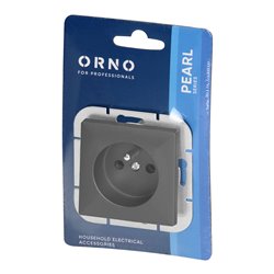 GNIAZDO POJEDYNCZE P/T 2P+Z PEARL, 16A, 250V, PT-16P, CZARNY ORNO GNIAZDO POJEDYNCZE P/T 2P+Z PEARL, 16A, 250V, PT-16P, CZARNY ORNO