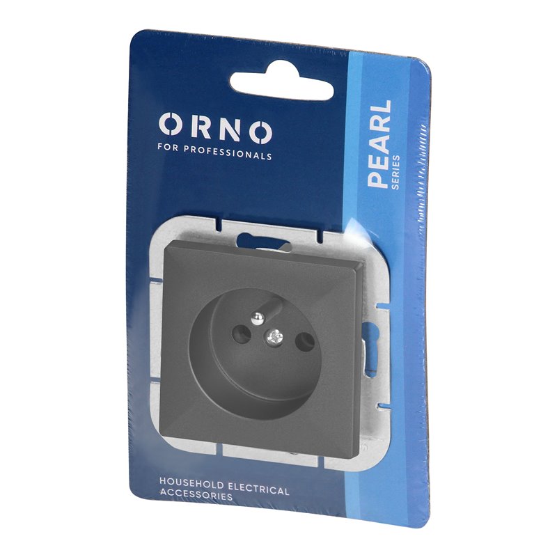 GNIAZDO POJEDYNCZE P/T 2P+Z PEARL, 16A, 250V, PT-16P, CZARNY ORNO GNIAZDO POJEDYNCZE P/T 2P+Z PEARL, 16A, 250V, PT-16P, CZARNY ORNO