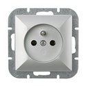 GNIAZDO POJEDYNCZE P/T 2P+Z PEARL, 16A, 250V, PT-16P, SREBRNY ORNO